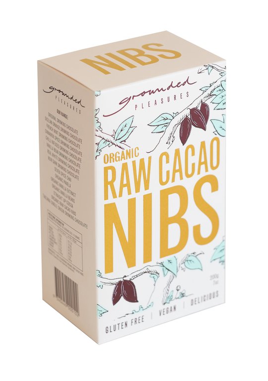 Grounded Pleasures Organic Raw Cocoa Nibs, 200g